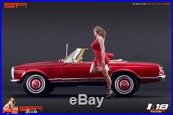 1/18 Girl in a hurry red dress figure VERY RARE! For 118 CMC Autoart BBR