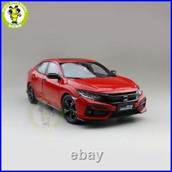 1/18 Honda CIVIC 2020 Hatchback Diecast Metal Car Model Toys Boys Girls Gift Red