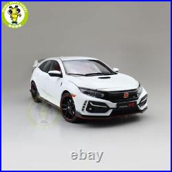 1/18 LCD Honda Civic Type R 2020 Diecast Model Car Toys Boys Girls Gifts White
