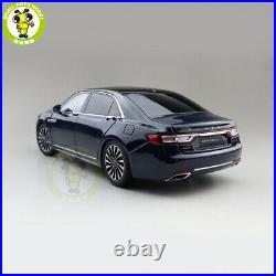 1/18 Lincoln Continental Diecast Model Car Toys Boys Girls Gifts Blue