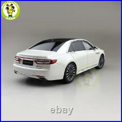1/18 Lincoln Continental Diecast Model Car Toys Boys Girls Gifts White