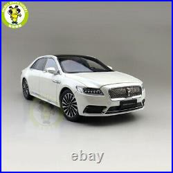 1/18 Lincoln Continental Diecast Model Car Toys Boys Girls Gifts White