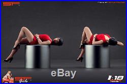 1/18 Lying girl red dress figure VERY RARE! For118 CMC Autoart Ferrari