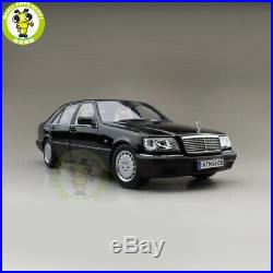 1/18 Mercedes Benz S600 V12 W140 Diecast Car Model Toys Boys Girls Gifts Black