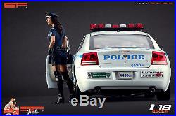 1/18 Police girl figurine VERY RARE! For118 CMC Autoart Ferrari BBR Mercedes