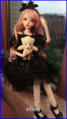 1/3 BJD Doll 60cm MSD Girl Doll with Changeable Eyes Clothes Full Set Outfit Toy