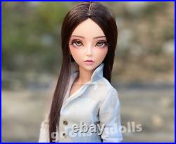 1/4 BJD Doll SD Girl Face Make UP+Free Eyes Resin Toys Gift Tan Skin