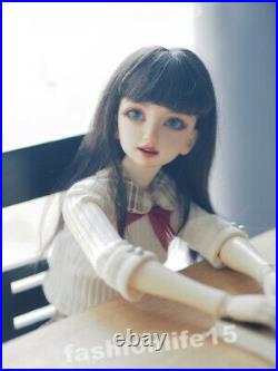 1/4 BJD Doll Smile Girl Free eyes + Face make up Handmade Resin Figure Toys