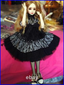 1/4 BJD Doll Smile Girl Free eyes + Face make up Handmade Resin Figure Toys