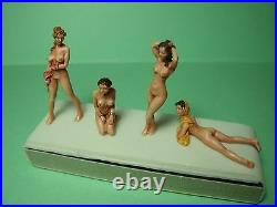 1/43 O Scale 4 Figures Set 28 Nude Girls Vroom Painted For Minichamps