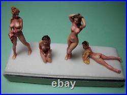 1/43 O Scale 4 Figures Set 28 Nude Girls Vroom Painted For Minichamps