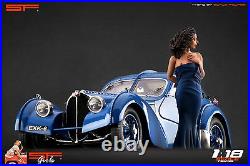 118 Long blue dress girl figurine VERY RARE! NO CARS! For diecast by SF