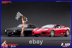 118 Naked finish girl figurine VERY RARE! For118 CMC Autoart Ferrari BBR SF