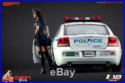 118 Police girl figurine VERY RARE! NO CARS! For diecast collectors