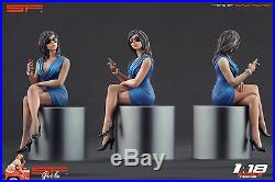118 Sitting Girl blue dress VERY RARE! Figurine NO CARS! For diecast collect