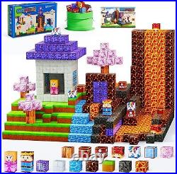 120PCS Minecraft-Like Blocks Lava Build Set STEM Toys for Boys & Girls Ages 3+