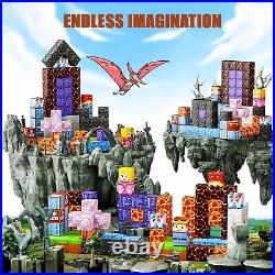 120PCS Minecraft-Like Blocks Lava Build Set STEM Toys for Boys & Girls Ages 3+