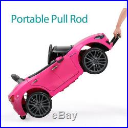 12V Kids Ride On Car Maserati Ghibli Electric Toy Girls Birthday Gift Pink with RC