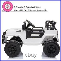 12V Kids Ride On Car Truck Toys Light Music 3 Speed Remote Control Boy Girl Gift
