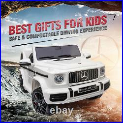 12V Kids Ride On Truck Boys Girls Electric Toy Car Mercedes-Benz withRemote White