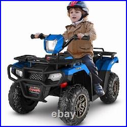 12V Kids Ride on ATV Quad Electric 4-Wheeler Car Toy LED USB MP3 For Girls/Boys