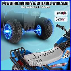 12V Kids Ride on ATV Quad Electric 4-Wheeler Car Toy LED USB MP3 For Girls/Boys