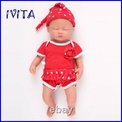 15 1800g Girl Eyes Closed Baby Silicone Rebirth Baby Doll Toy Holiday Gifts