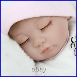 16 Reborn Baby Dolls Handmade Newborn Lifelike Vinyl Silicone Sleeping Girl Toy