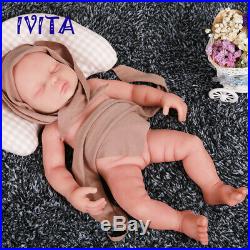 18.5'' Silicone Reborn Dolls Lifelike Sleeping Newborn Baby Girls Xmas Gift Toys