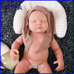 18.5'' Silicone Reborn Dolls Lifelike Sleeping Newborn Baby Girls Xmas Gift Toys