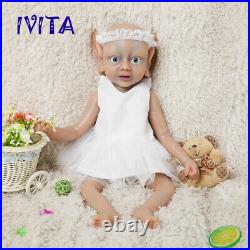 18'' Waterproof Baby Lovely Fairy Girl Full Body Silicone Reborn Doll Xmas Toy