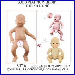 18inch Silicone Babies Dolls Girl Eyes Closed Reborn Baby Toys Children Gift