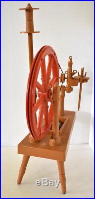 1970'S REMCO LITTLE RED SPINNING WHEEL for girls make coasters clothing VINTAGE