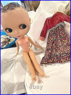 1972 blythe doll kenner AS IS DAMAGED BALD BROKEN PARTS PIECES NO HAIR NO SCALP