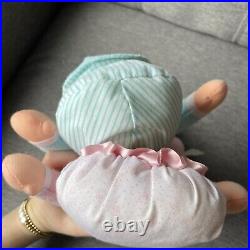 2 x Playskool Blue Pink My Very Soft Baby Doll Boy Girl Plush Squeaker Vintage