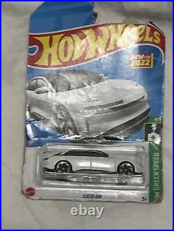 2022 Hot Wheels White Lucid Air 147/250 HW Green Speed 4/5 Brand New NICE