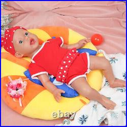 204KG Lifelike Cute Big Eyes Reborn Girl Full Body Silicone Doll Toddler Toy