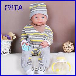 21 Silicone Rebirth Baby Doll Girl Playmate Toys Baby+Clothes Birthday Gift