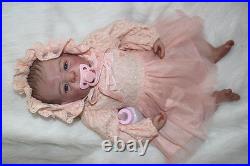 22'' Reborn Baby girl Doll soft Silicone Vinyl likelife Newborn bebe toys gift