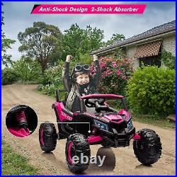 24V Electric Gifts for Kids Ride on UTV Car Toys+Remote All Terrain Tire Buggy