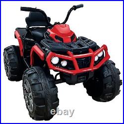 24V Kids Ride-On ATV Off-Road Quad Car Electric Ride Toy 5mph with Bluetooth LED