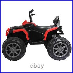 24V Kids Ride-On ATV Off-Road Quad Car Electric Ride Toy 5mph with Bluetooth LED