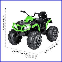 24V Kids Ride-On ATV Off-Road Quad Car Toy Electric Car with2 Speeds Bluetooth LED