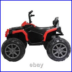 24V Kids Ride-On Electric ATV Off-Road Quad Car Toy withLow&High Speeds LED Lights