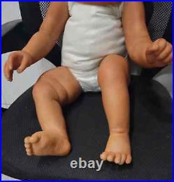 28 Finished Reborn Baby Girl Dolls Dark Skin African Toddler Afro Hair Doll Toy