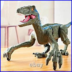 2Pcs Remote Control Walking Roaring Velociraptor Dinosaur Toy for Boys Girls