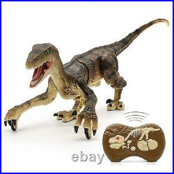 2Pcs Simulation Remote Control Walking Roaring Dinosaur Toy for Boys Girls