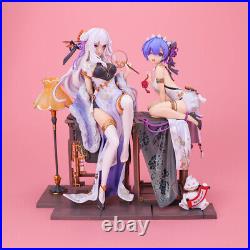 2ps 24CM Cheongsam Girl Anime Figure PVC Toy No box, as Gifts, New