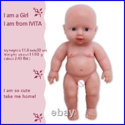30cm 1.1kg High Quality Full Body Silicone Dolls Reborn Dolls Girl Toy