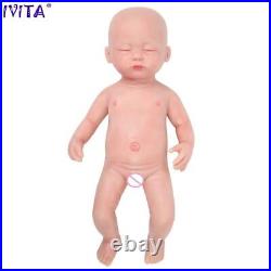 38cm 1.8kg Girl Eyes Closed High Quality Full Body Silicone Reborn Dolls Toys